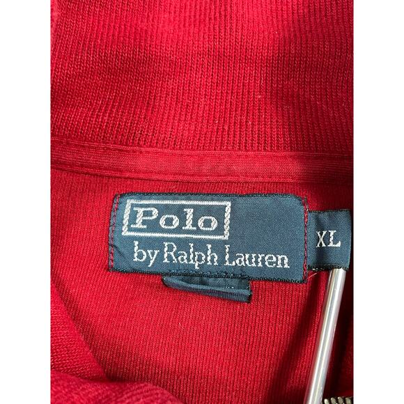 Polo Ralph Lauren Mens Size XL Red 1/4 Zip Pullover Shirt - Picture 3 of 12